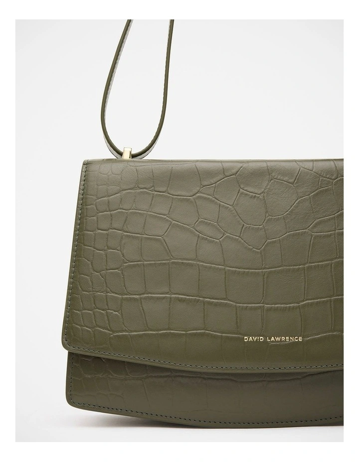 Hadley Textured Leather Bag in Olive image 3