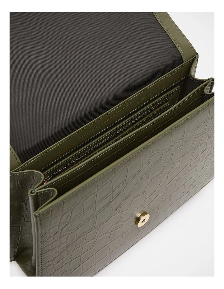 Hadley Textured Leather Bag in Olive image 5