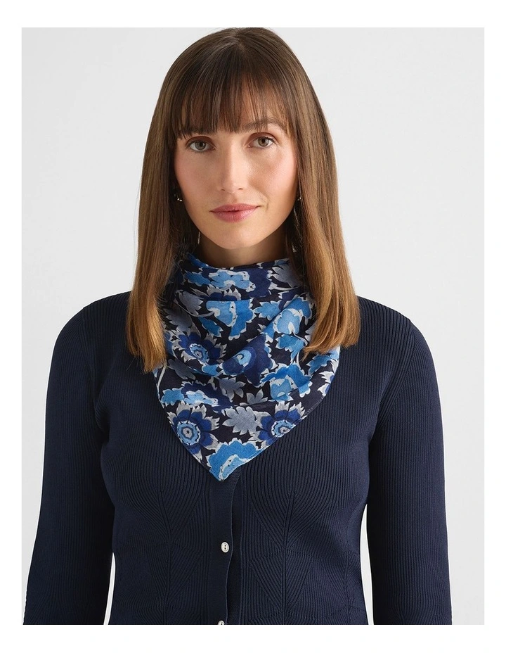 Annabelle Modal Scarf in Navy Multi image 1