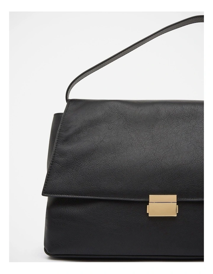 Mandy Leather Bag in Black image 2