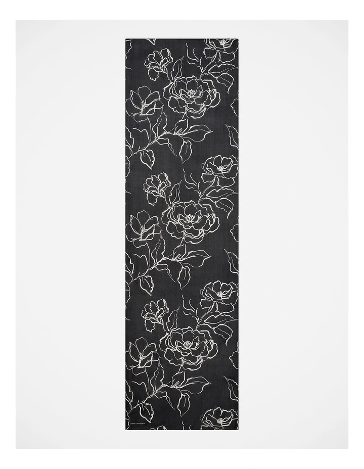 Cyrielle Silk Scarf in Black Multi image 3