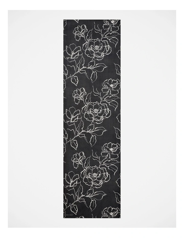 Cyrielle Silk Scarf in Black Multi image 3