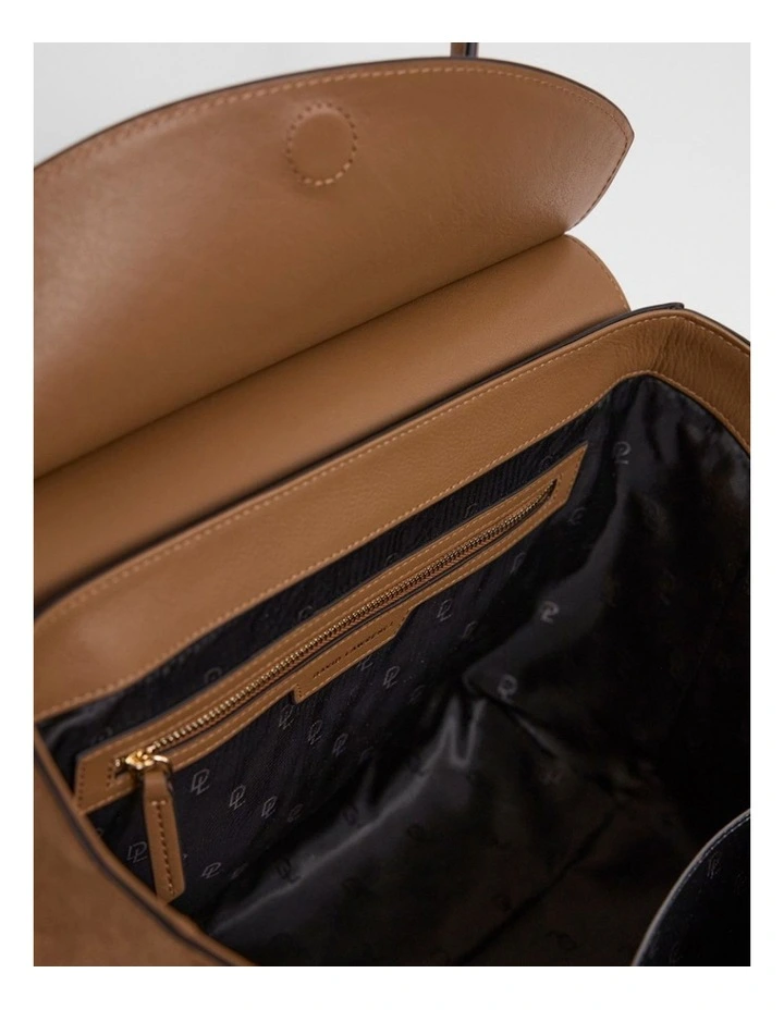 Velda Suede Leather Tote Bag in Caramel image 5