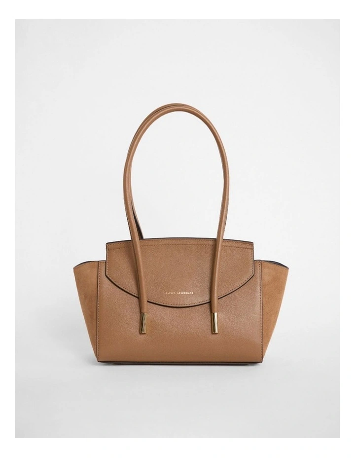 Velda Suede Shoulder Bag in Caramel image 1