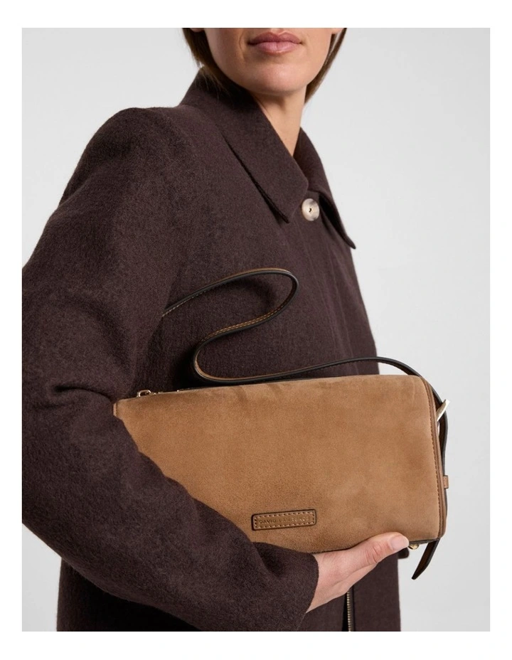 Harriet Suede Leather Bag in Caramel image 2