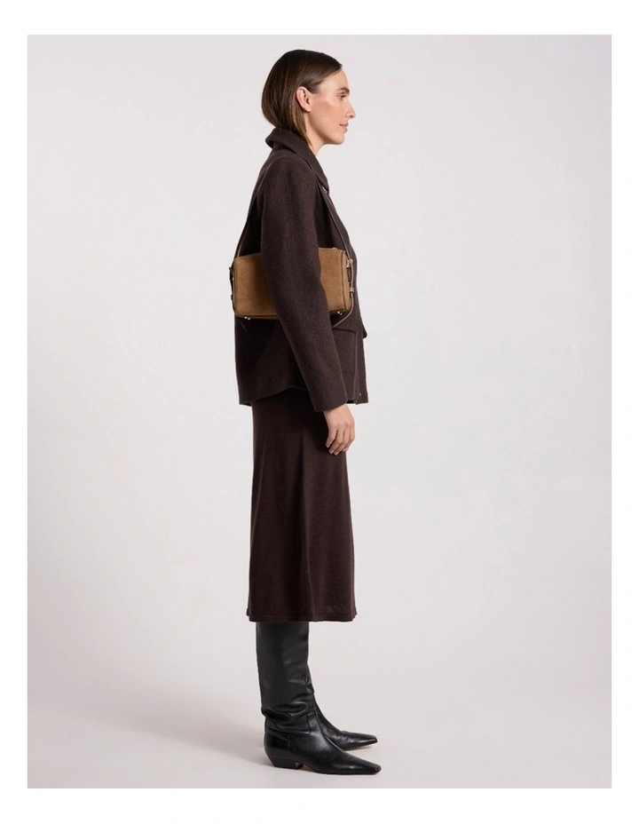 Harriet Suede Leather Bag in Caramel image 6
