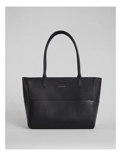 Hansel Leather Tote Bag in Black
