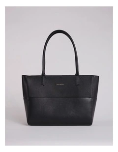 Hansel Leather Tote Bag in Black