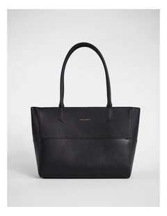 Hansel Leather Tote Bag in Black