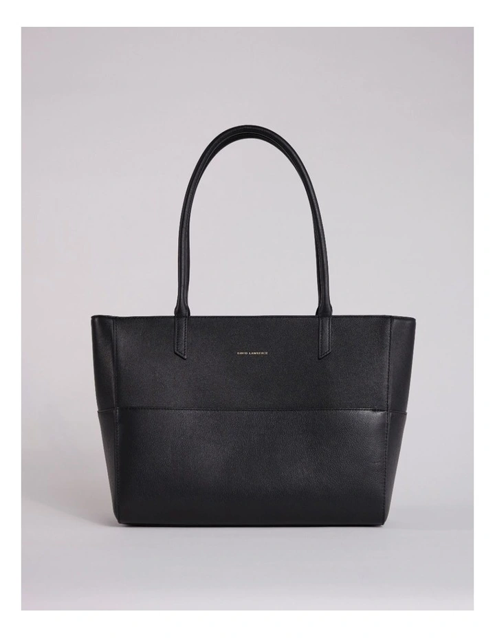 Hansel Leather Tote Bag in Black image 1
