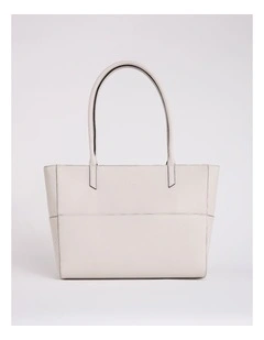 Hansel Leather Tote Bag in Stone