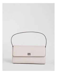 Concetta Leather Shoulder Bag Stone in Stone