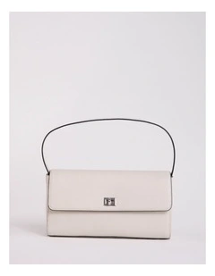 Concetta Leather Shoulder Bag Stone in Stone