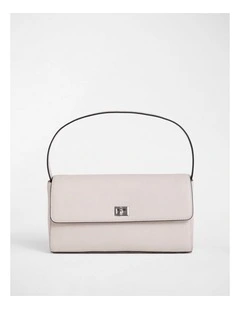 Concetta Leather Shoulder Bag Stone in Stone