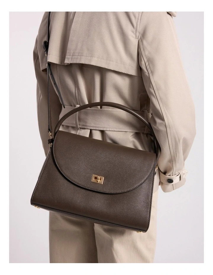 Alan Leather Bag Chocolate in Chocolate image 2