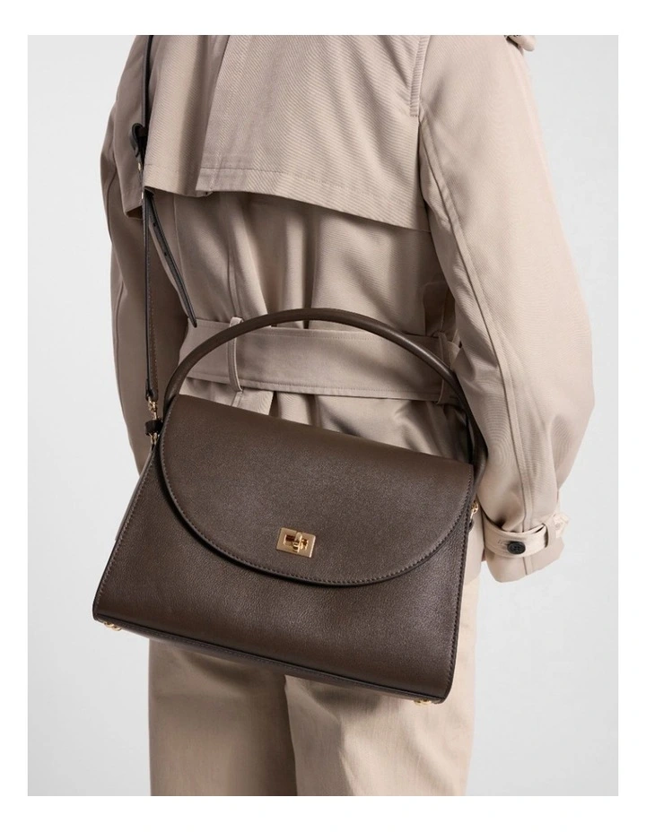 Alan Leather Bag Chocolate in Chocolate image 2