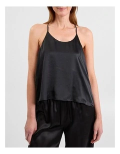 Cannes Silk Sleep Cami in Black