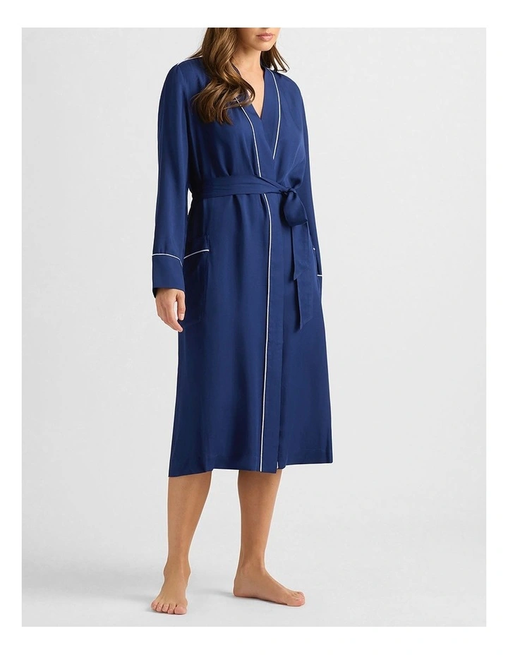 Lison Modal Sleep Robe in Marine image 2