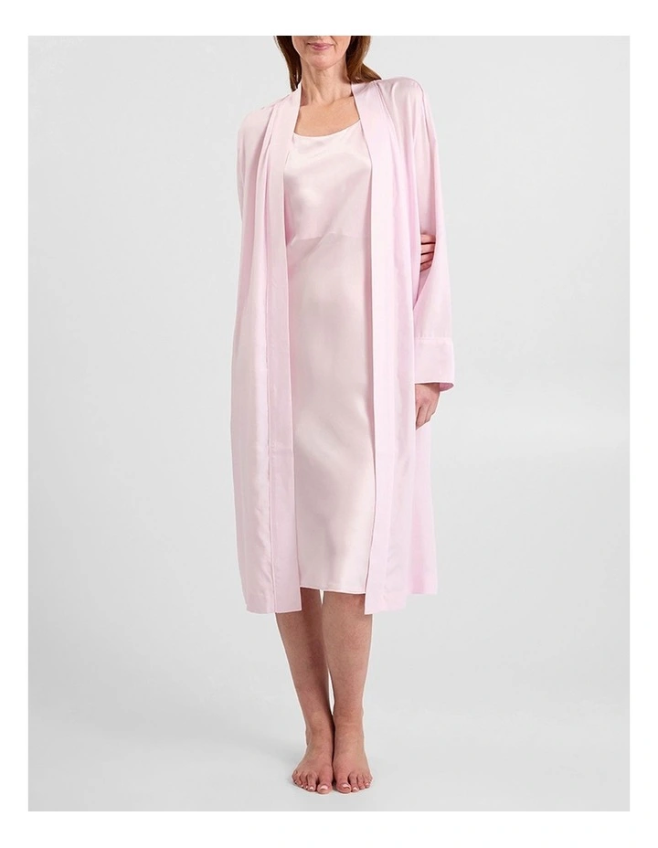 Lison Modal Sleep Robe in Peony Pink image 2
