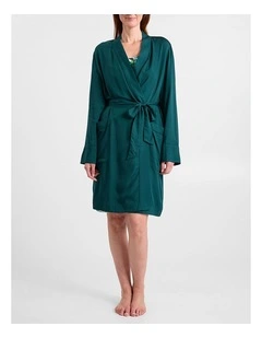 Lison Short Modal Sleep Robe in Emerald