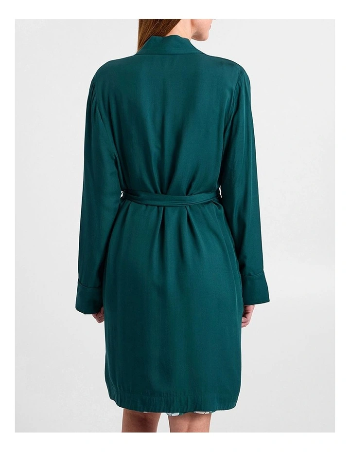 Lison Short Modal Sleep Robe in Emerald image 4