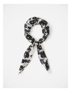 Rosalind Silk Scarf in Black Multi