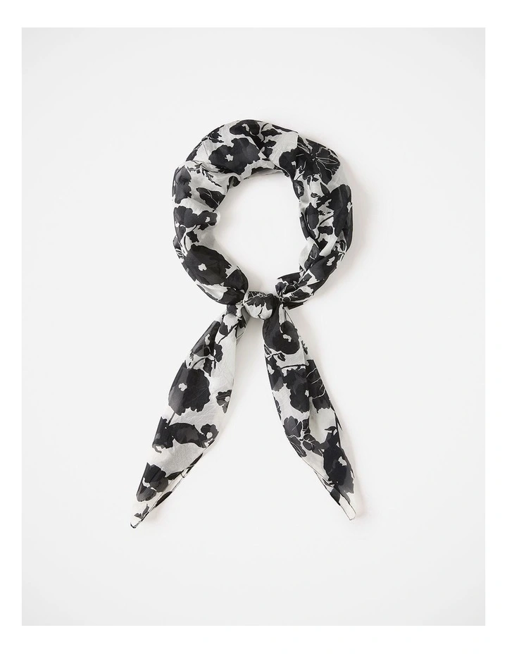 Rosalind Silk Scarf in Black Multi image 1