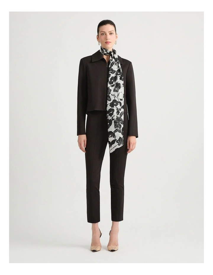 Rosalind Silk Scarf in Black Multi image 2
