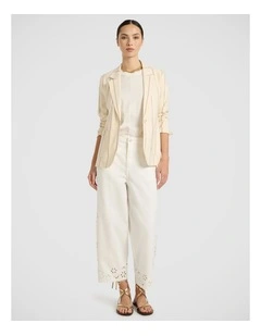 Trey Stripe Blazer in Ivory Stripe