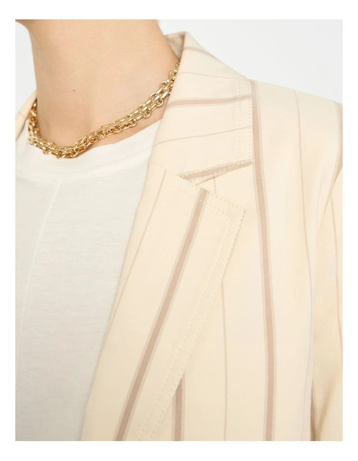 Trey Stripe Blazer in Ivory Stripe image 3