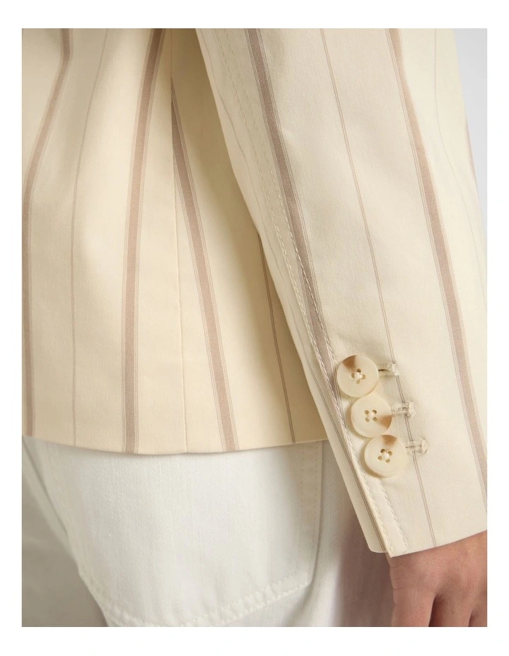 Trey Stripe Blazer in Ivory Stripe image 4