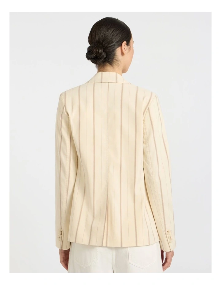 Trey Stripe Blazer in Ivory Stripe image 5