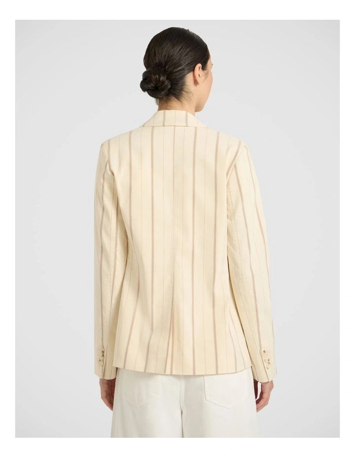 Trey Stripe Blazer in Ivory Stripe image 5