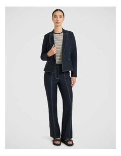 Manhattan Contrast Blazer in Navy