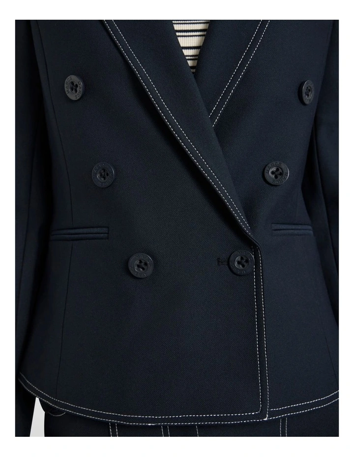 Manhattan Contrast Blazer in Navy image 4