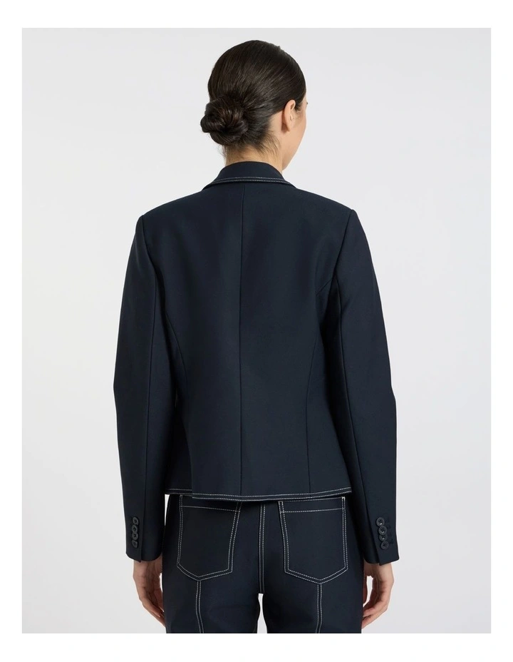 Manhattan Contrast Blazer in Navy image 6