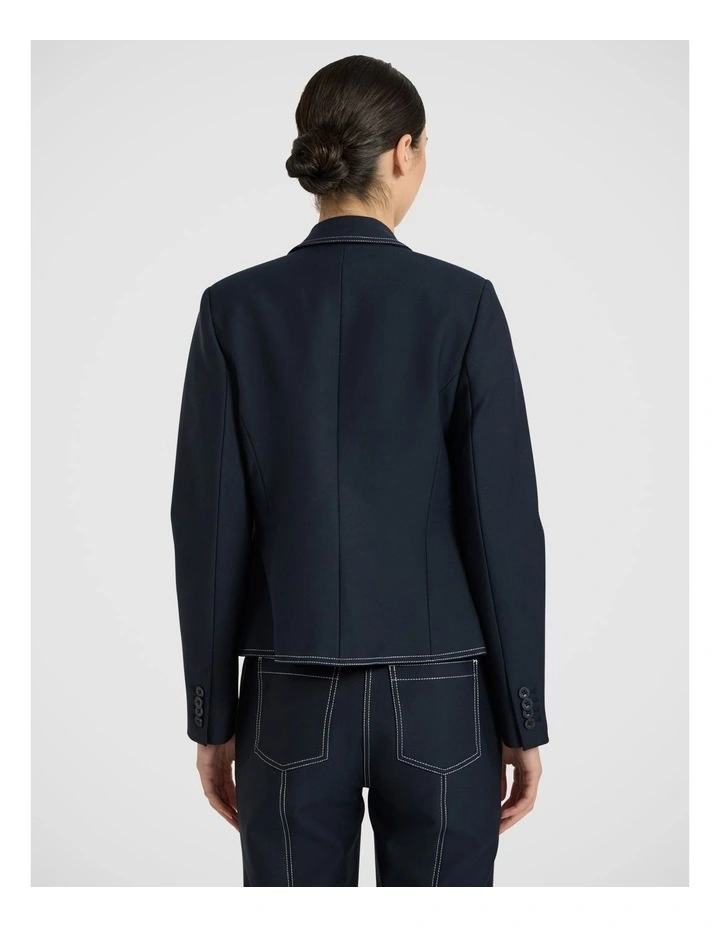 Manhattan Contrast Blazer in Navy image 6