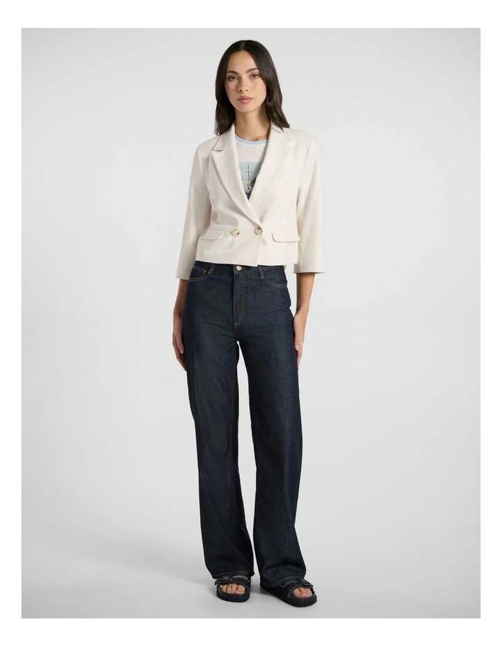 Montano Cropped Jacket in Ivory image 2