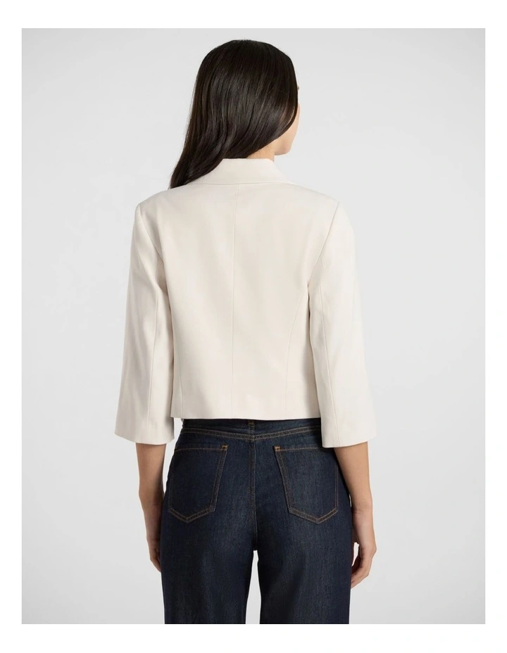 Montano Cropped Jacket in Ivory image 3