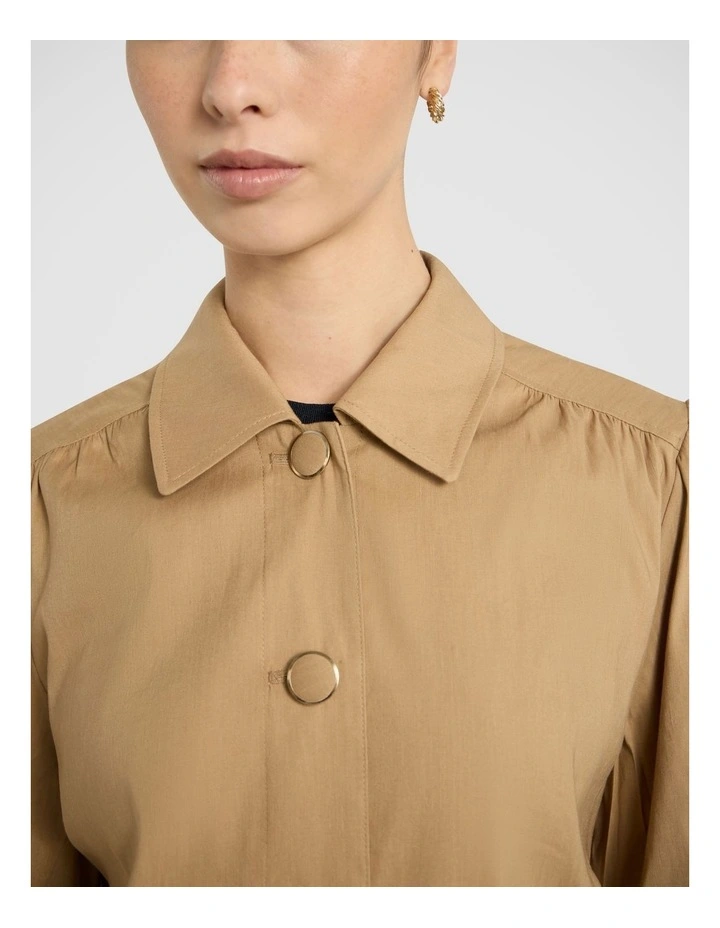 Ansel Linen Blend Jacket in Tan image 3