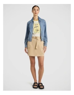 Sebastian Denim Bomber Jacket in Matilda Blue