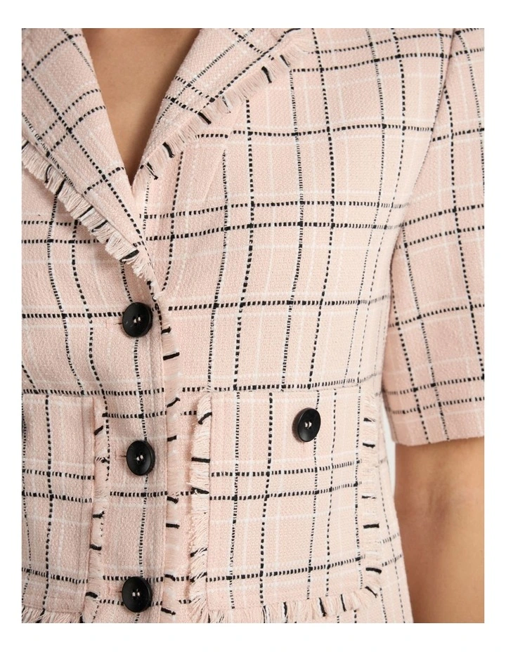 Final Bow Tweed Jacket in Pink Multi image 3
