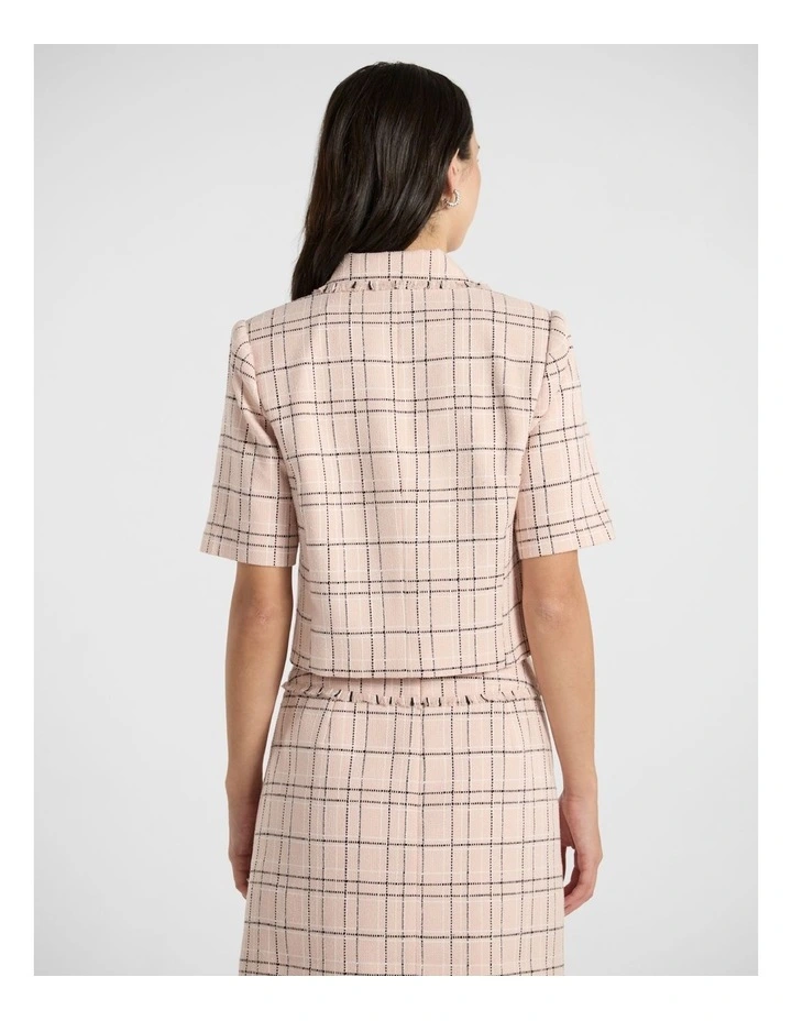 Final Bow Tweed Jacket in Pink Multi image 4