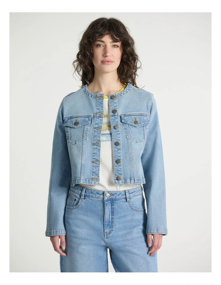 Niall Denim Jacket in Burleigh Blue image 1