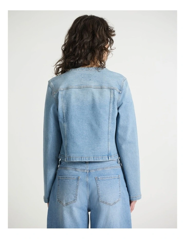 Niall Denim Jacket in Burleigh Blue image 3