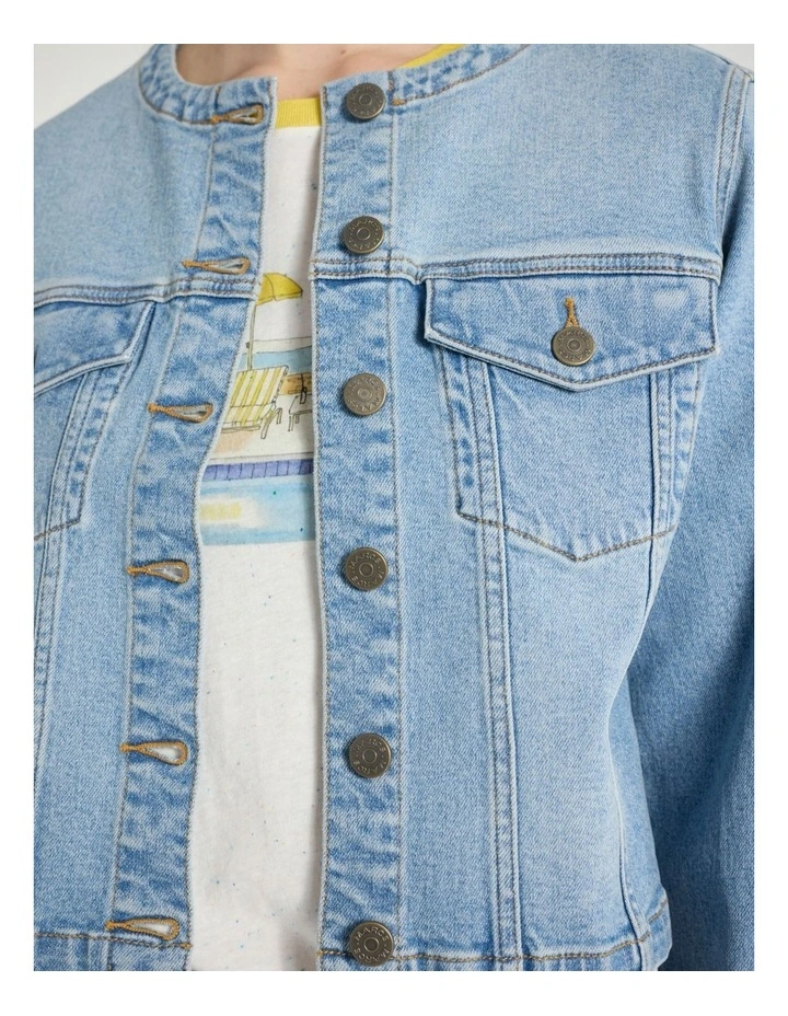 Niall Denim Jacket in Burleigh Blue image 4