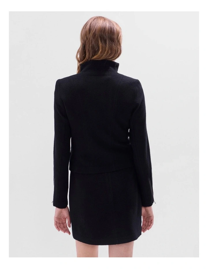 Lani Felted Wool Jacket in Black image 3