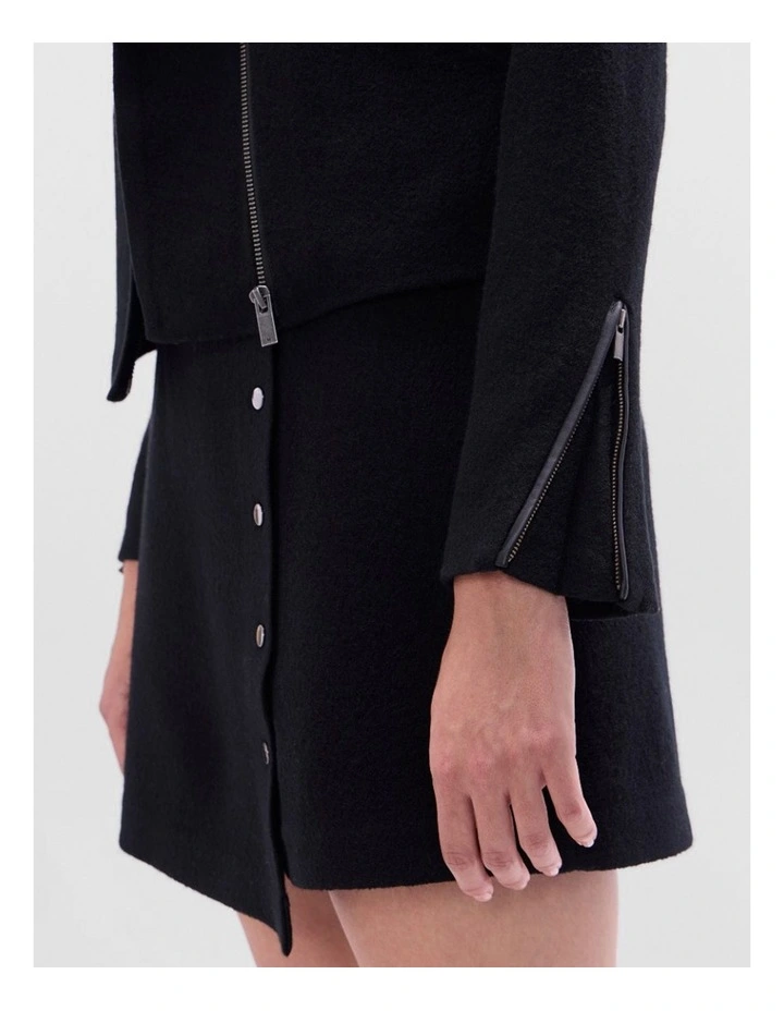 Lani Felted Wool Jacket in Black image 5