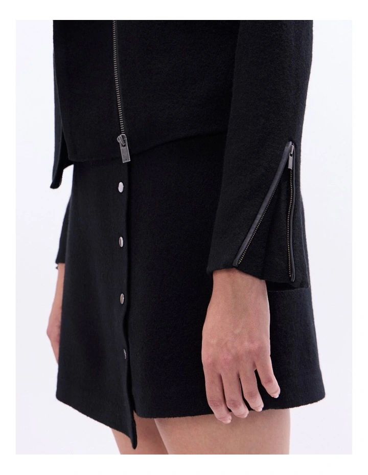 Lani Felted Wool Jacket in Black image 5