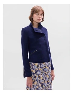 Lani Felted Wool Jacket in Midnight Marle